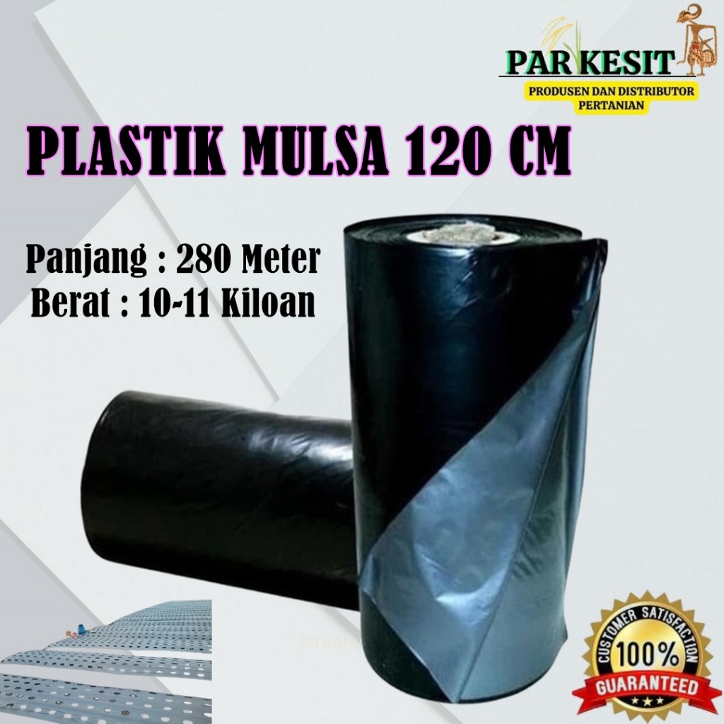 Plastik Mulsa 120 Cm Plastik Hitam Perak