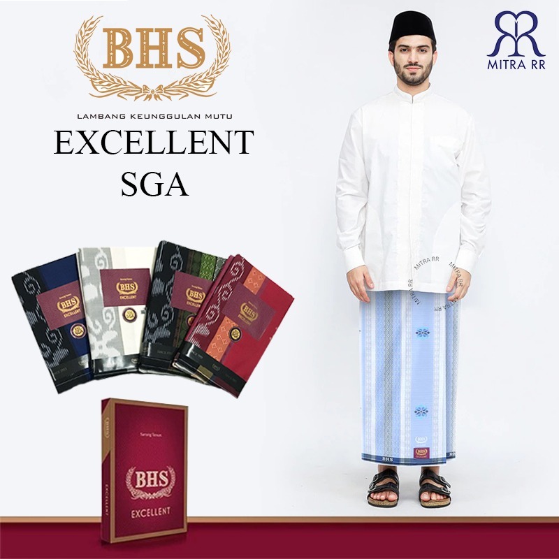 Sarung BHS Excellent Gold SGA Songket Gunung Agung | Sarung Tenun Dewasa BHS Original