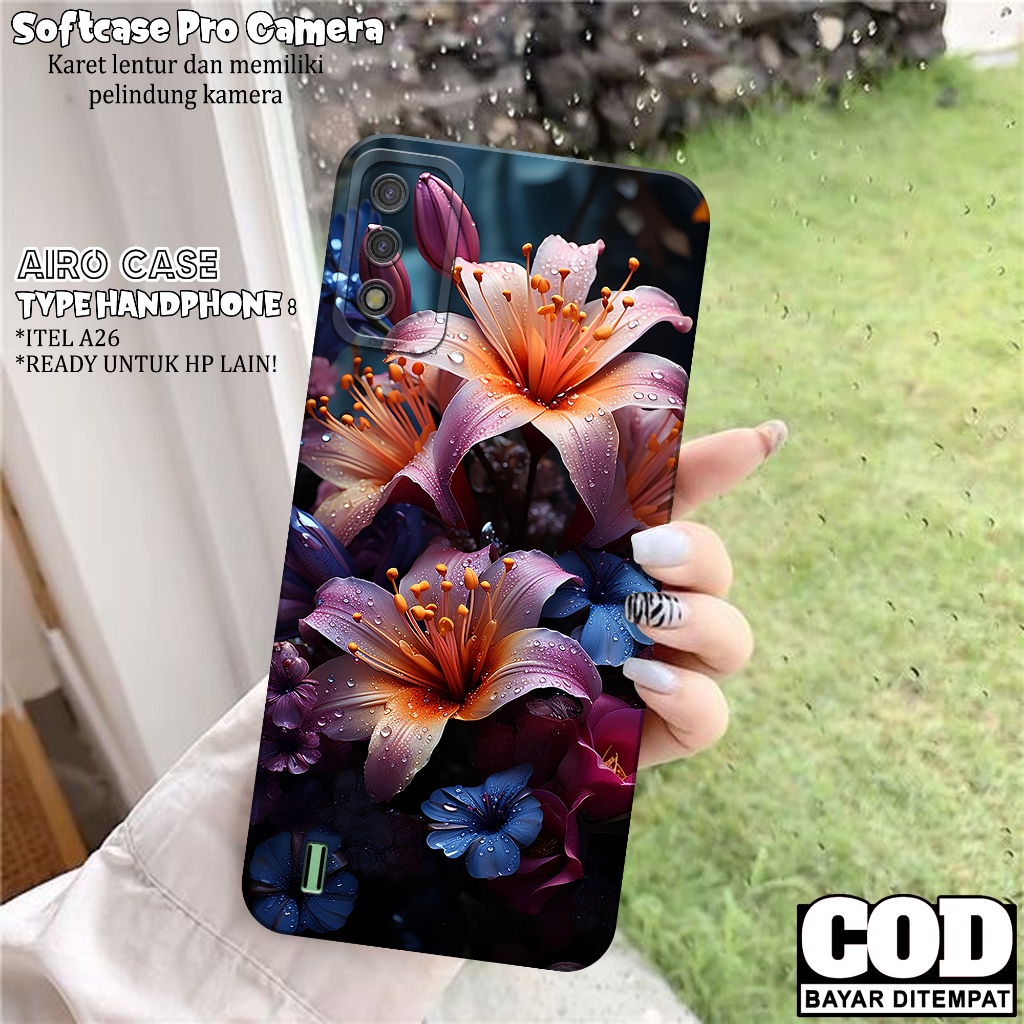 Case ITEL A26 - Softcase ITEL A26 - Fashion Case BUNGA - Casing ITEL A26 - Softcase Pro Camera - Tpu