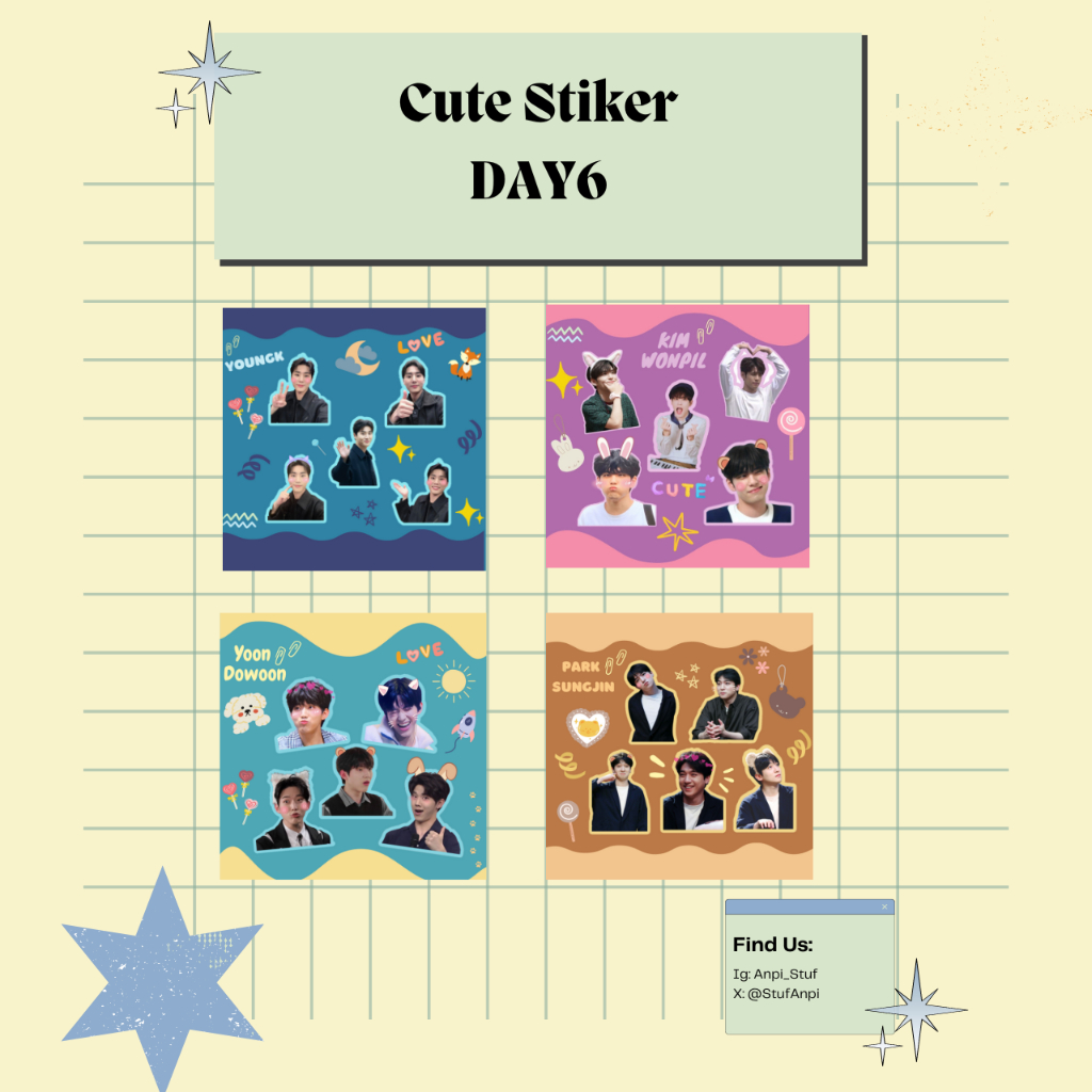

DAY6 STICKER SHET HARGA 1 STICKER (PO BACA DESKRIPSI)