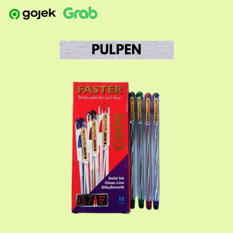 

Pulpen Faster Tinta Hitam C600 Ukuran 0,7mm - 12 Pcs (1Pak)