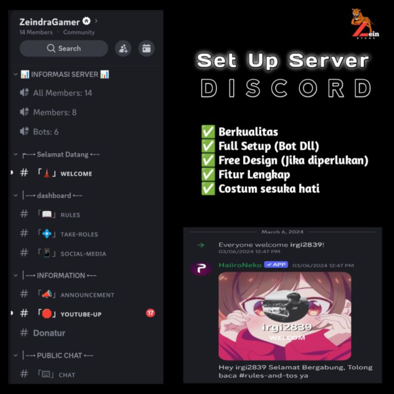 Jasa Set Up Server Discord || Berkualitas