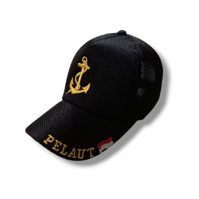 Topi Jaring Doublemes Bordir Pelaut