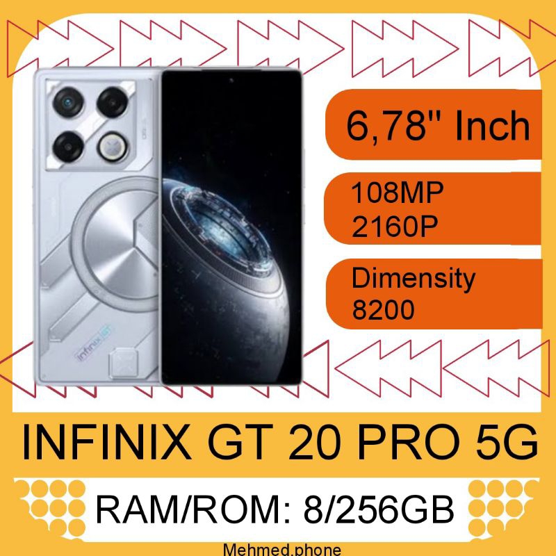 INFINIX GT 20 PRO 5G - [ RAM 8/256GB ] - FREE AKSESORIS - GARANSI RESMI - HANDPHONE - SMARTPHONE