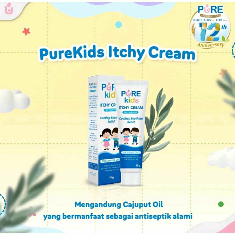 [BPOM] - Pure Kids Itchy Salep Cream Gatal Anak / Bayi 15gr - PureKids Baby