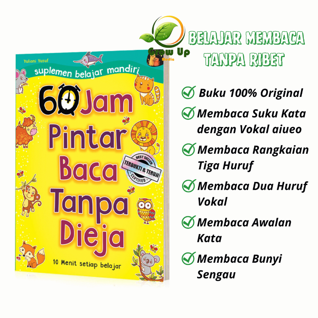 Buku Belajar Membaca 60 Jam Pintar Baca Tanpa Dieja