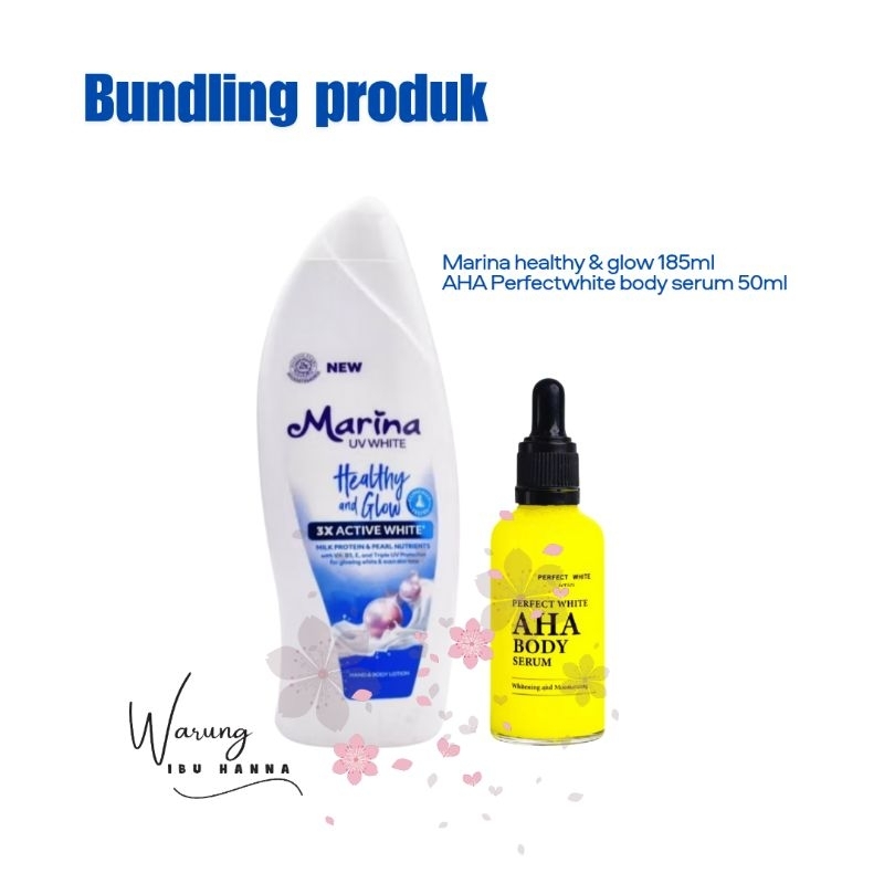 WIH Bundling Marina uv white healthy & glow dan AHA