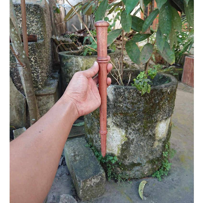 Tongkat Komando Mini Kayu Stigi Asli Berkualitas Panjang 35 cm