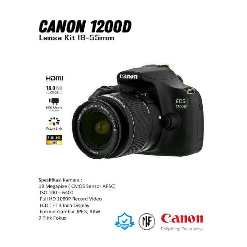 Camera DSLR canon 1200D