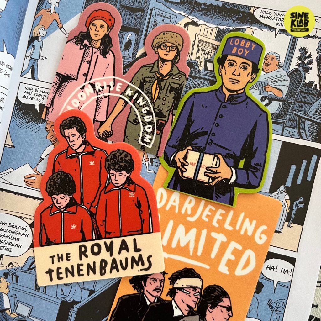 

sineklab - Sticker film WES ANDERSON UNIVERSE - Edisi Sticker Film / Movie / Cinema / Series / Sticker Laptop