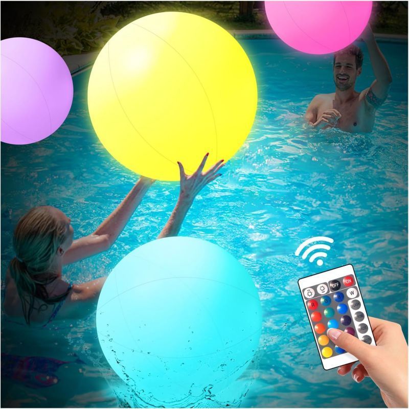 40Cm Bola Pantai Led Beach Ball Bola Pantai Besar Bola Pantai Tiup Untuk Anak Dewasa Kolam Renang