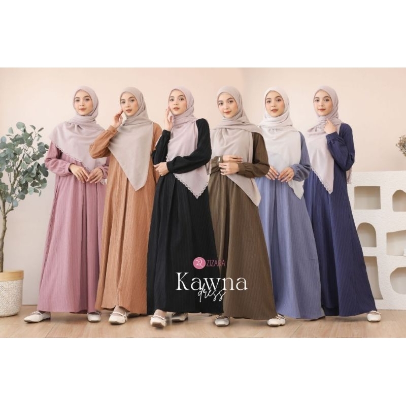 KAWNA DRESS BY ZIZARA | Gamis Salur | | Gamis Hitam | | Gamis Navy |