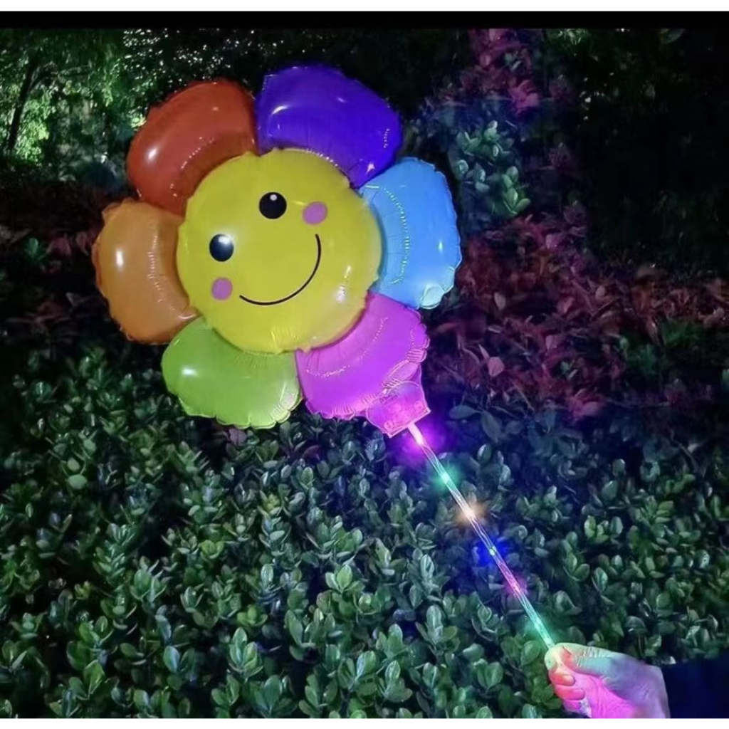 Balon Bunga Matahari LED Ukuran Besar Untuk Dekorasi Pesta / balon terbang gas helium Foil karakter 