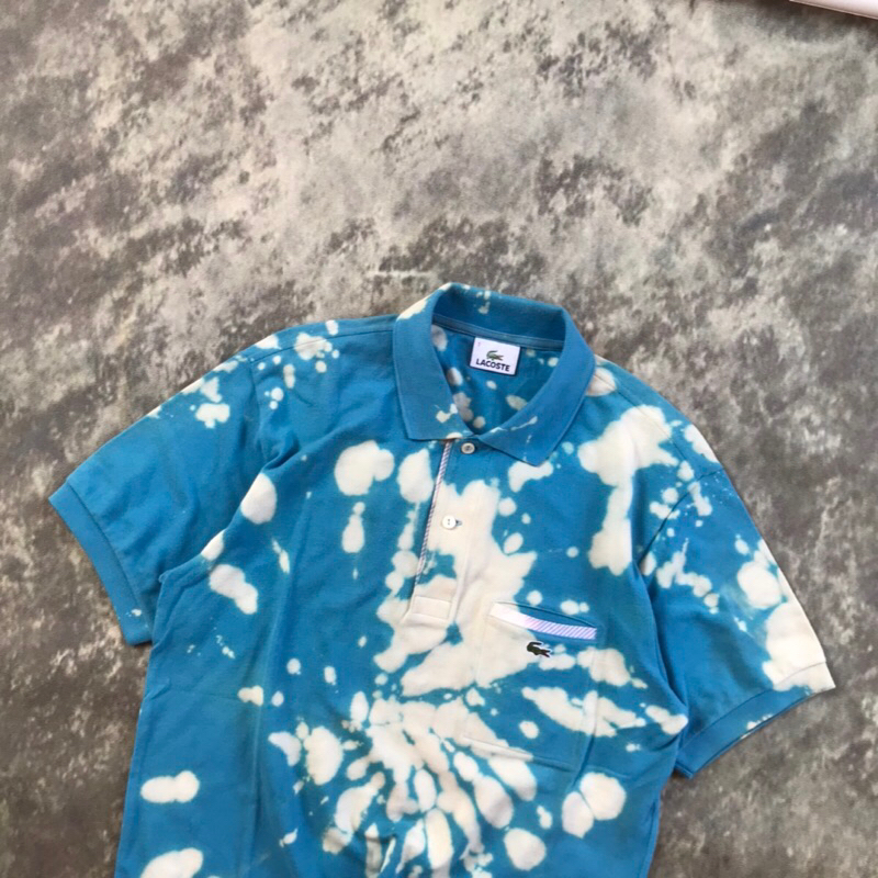 Polo Shirt Lacoste Element Cow (White & Blue) Original Second