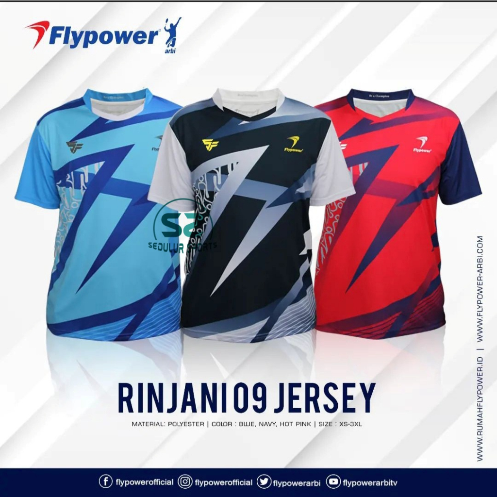 Kaos Badminton FLypower Rinjani 09 ORIGINAL