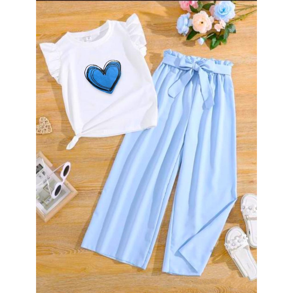 setelan anak one set love usia 1 sampi 10 tahun