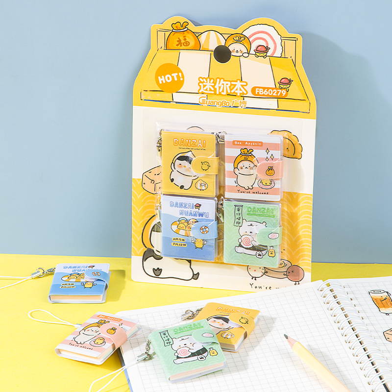 

GUANGBO Notes Book Korea Mini Buku Memo Kecil Gantungan Sticker Momo NotesBook