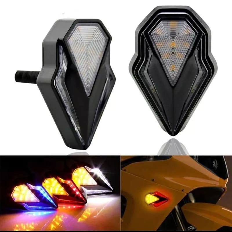 Lampu Sen Sein Tempel Led Running + Senja Motor Cbr 150r R15 V3 Vixion Ninja RR Gsx