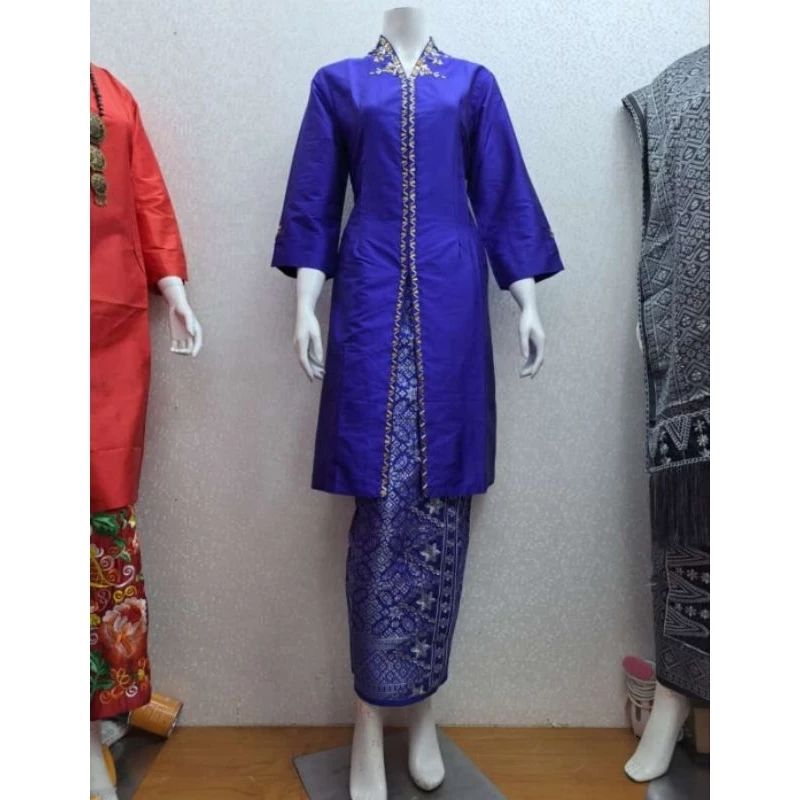 Atasan Kebaya Kurung Taffeta Melayu Modern  /Kebaya Kurung Taffeta Payet