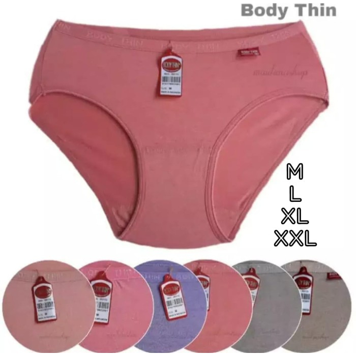 3 pcs 6 pcs 12 pcs celana dalam wanita katun body thin. cd wanita lusinan