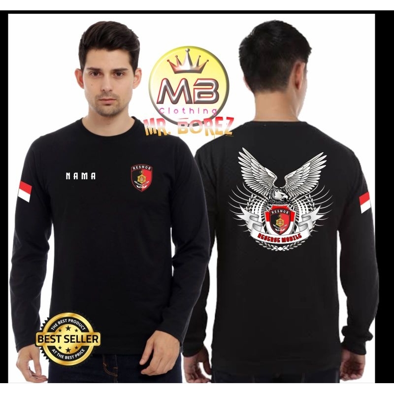 Baju Atasan Pria Resmob Lengan Panjang Premium Kaos Oblong Outfit Cowok Dewasa Tshirt Keren
