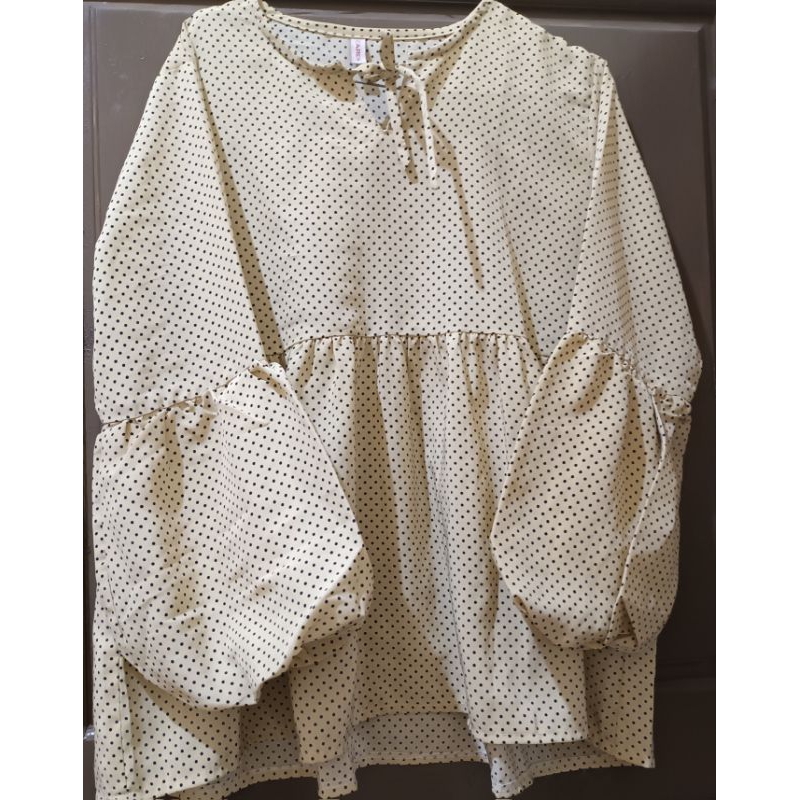 preloved blouse polkadot