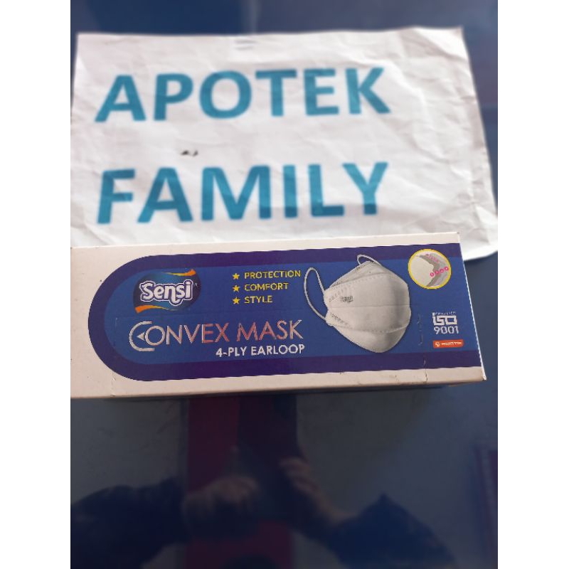 Masker Sensi Convex 4 Ply Earloop 3D Mask 4Ply Sachet