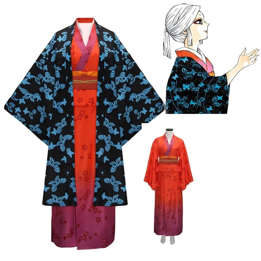 Haori Baju Kimono Cosplay Anime Demon Slayer Kimetsu Yeyang Ubuyashiki