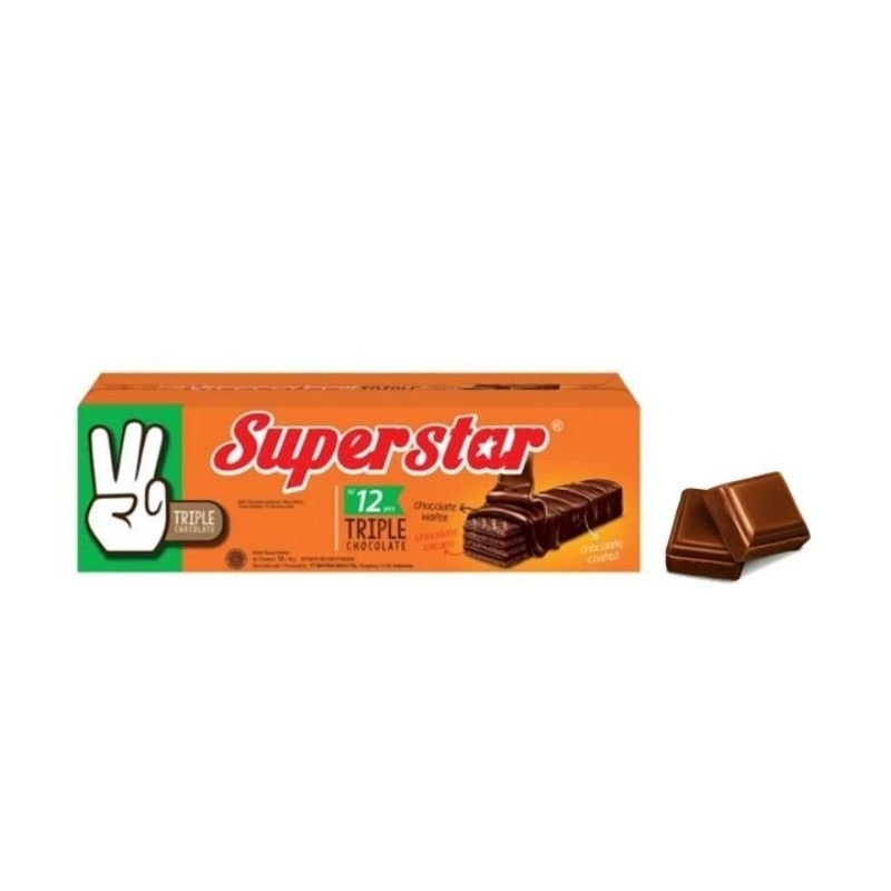 

Superstar Triple Wafer Chocolate 1 box isi 12 pcs