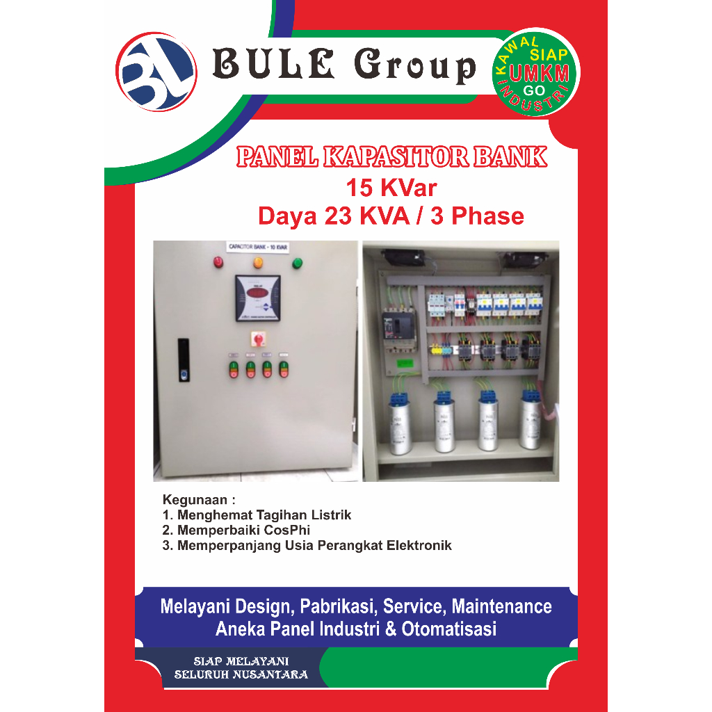 Kapasitor Bank 23KVA - 15 KVAR - 4 Step