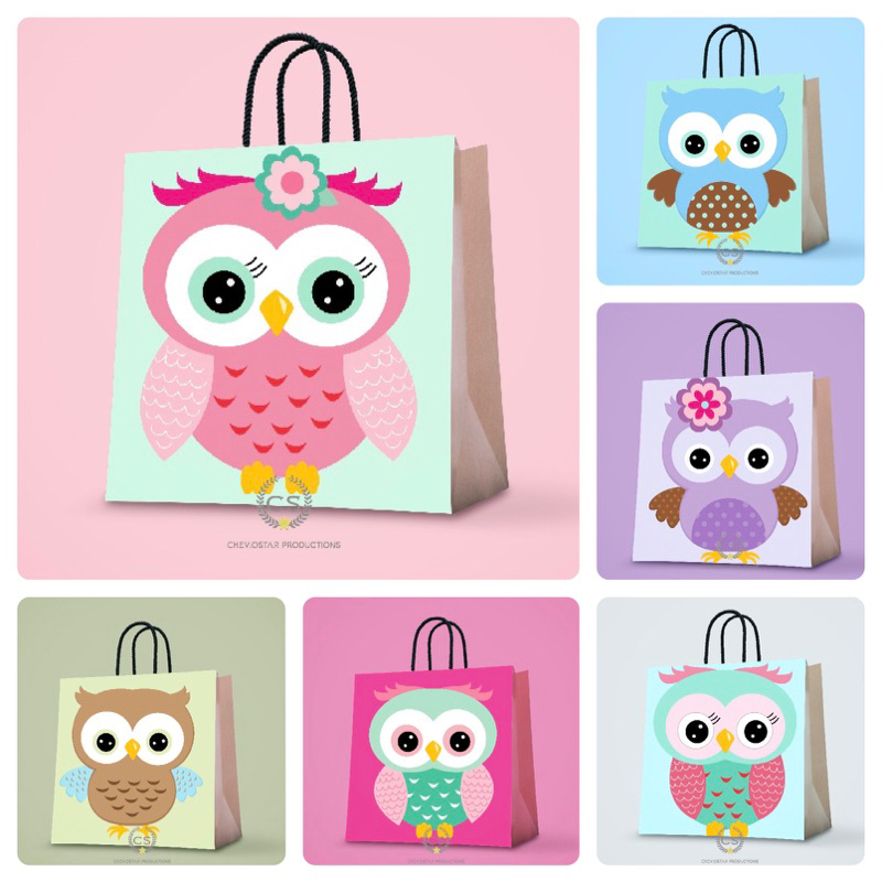 

Paperbag Custom Owl Cheviostar Goodie Bag Ulang Tahun Anak Tas Kado Tas Kado tas Kertas Hampers Birthday