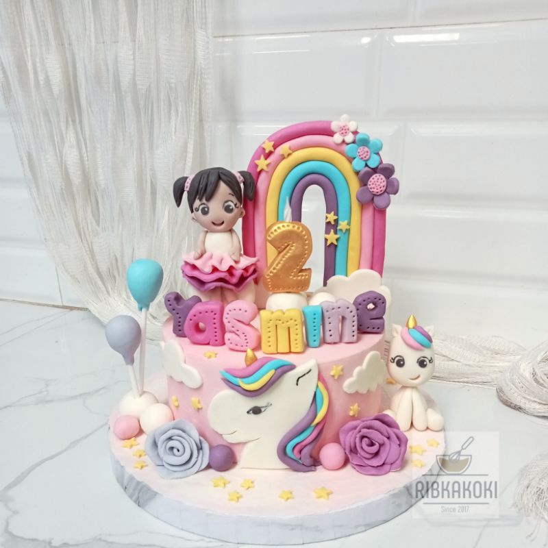 

(surabaya sidoarjo gresik) custom birthday cake kue ultah fondant ribkakoki