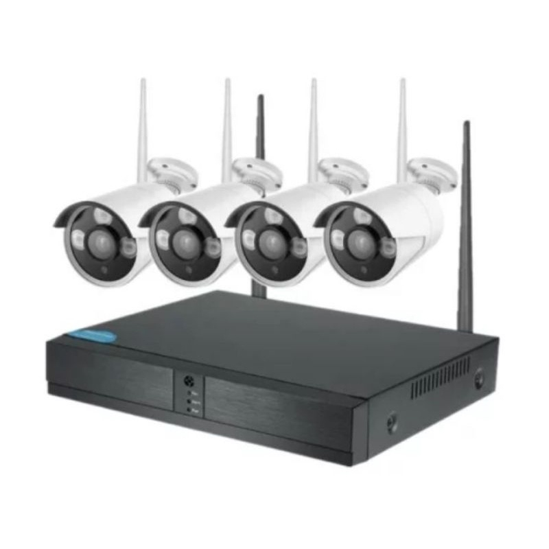 NEW PAKET CCTV WIRRELES 4 KAMERA NVR KIT 5mp /HARDDISK 500GB / CCTV PAKET 4 KAMERA KAMERA JERNIH
