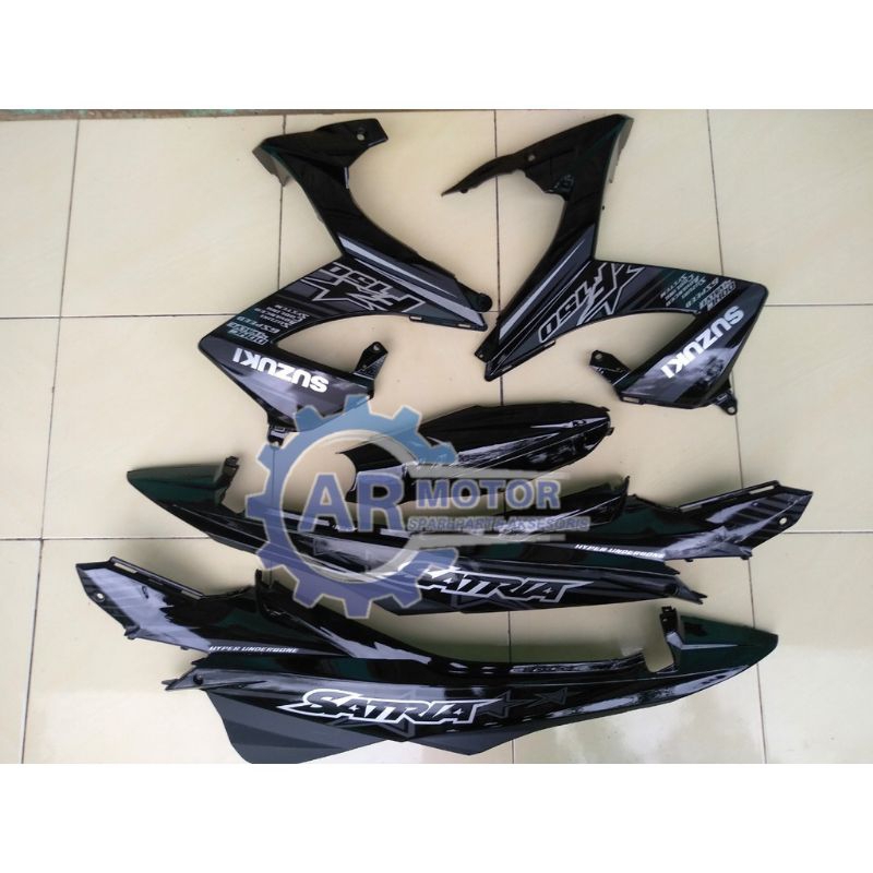 Paket cover sayap body + legsil legcil tengah plus sticker SUZUKI SATRIA F FU FACELIFT FL NEW 2014 B