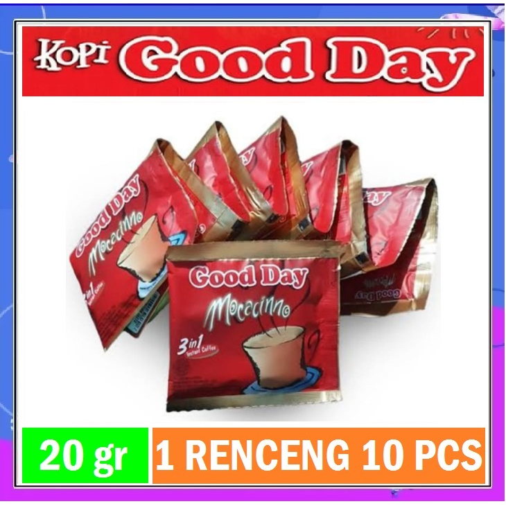 

1 DUS KOPI GOOD DAY MOCACINNO MERAH 12 RENCENG