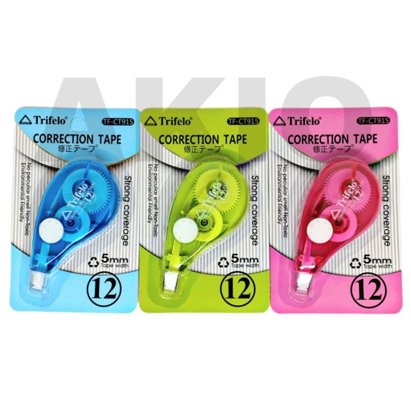 

Tip ex Kertas Roll TRIFELO TF-CT915 12m Correction Tape Lucu Aesthetic Murah