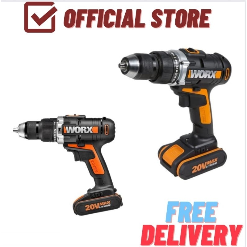 Worx Bor Listrik Nirkabel 13 Mm 20v