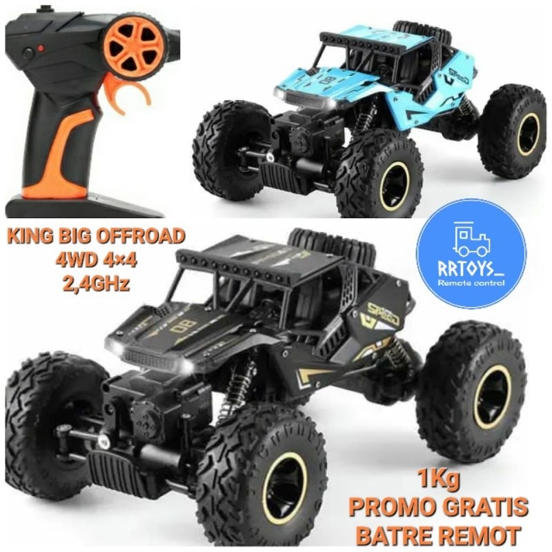 MOBIL REMOT CONTROL OFFROAD RC 4X4 METAL 4WD ROCK CLIMBER 2,4GHZ MAINAN ANAK RC PROMO COD