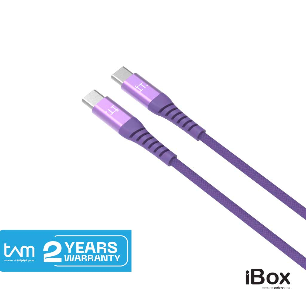 IT Power Connector - USB C to USB C 1.2m - Mauve