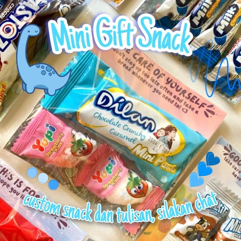 

Mini gift snack | cocok untuk hadiah sempro | wisuda | bday ultah | CUSTOM SNACK dan TULISAN