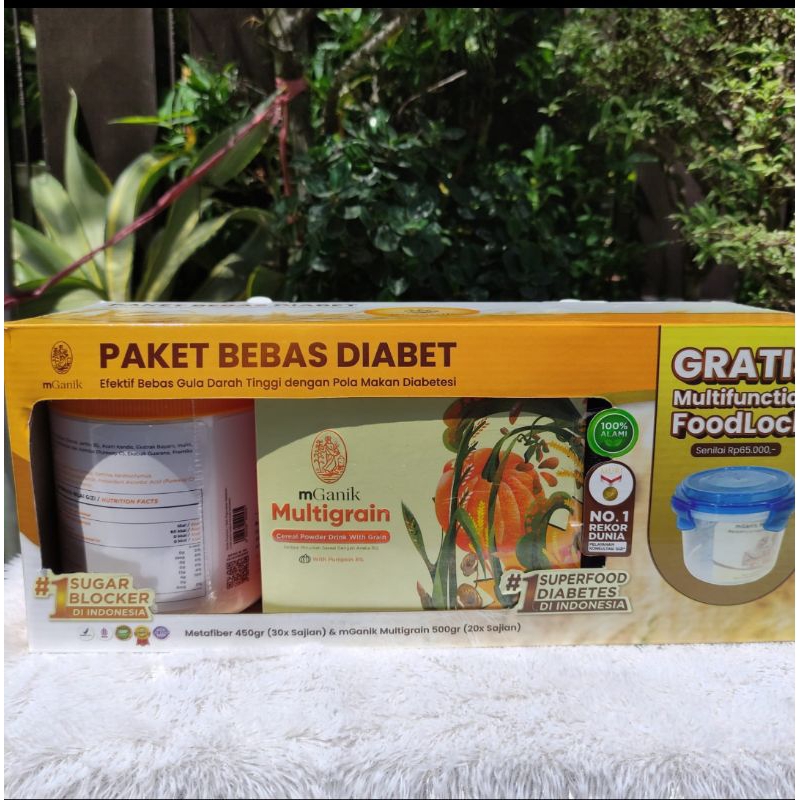 PAKET MGANIK MULTIGRAIN + METAFIBER  30 SERVING TERLARIS BISA COD