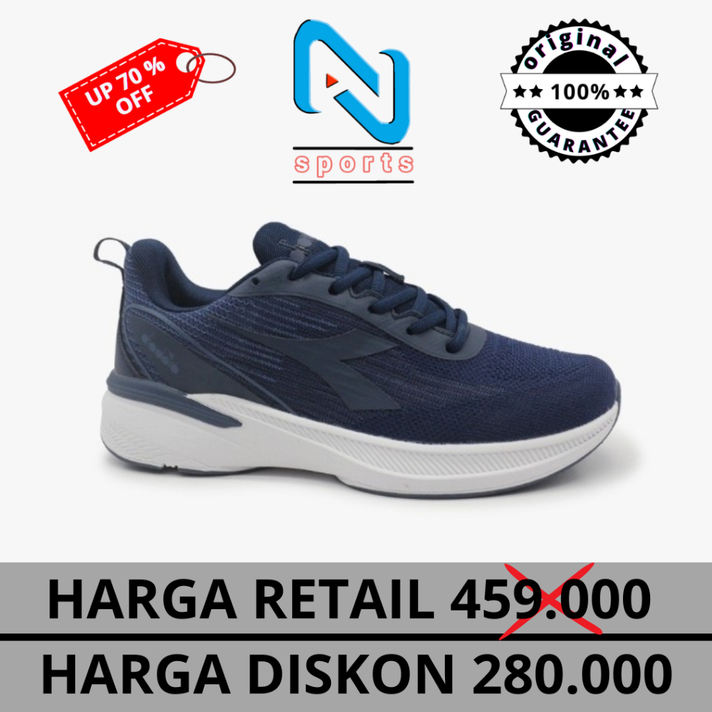 Sepatu Diadora Gemini Men Fitness Shoes - Navy Original 100%