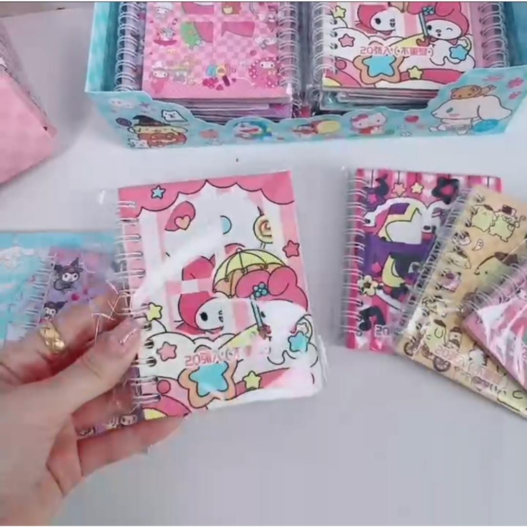 BUKU STIKER SPIRAL SANRIO MINI/ STIKER MINI BUKU SPIRAL KARAKTER LUCU