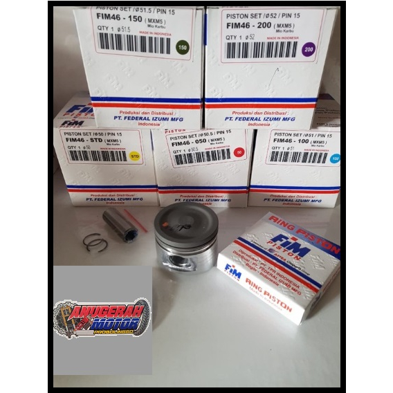 Piston seher set mio smile Mio sporty Mio soul Fino Nouvo z,lele fim 46 os 50 100 150 200 pin 15