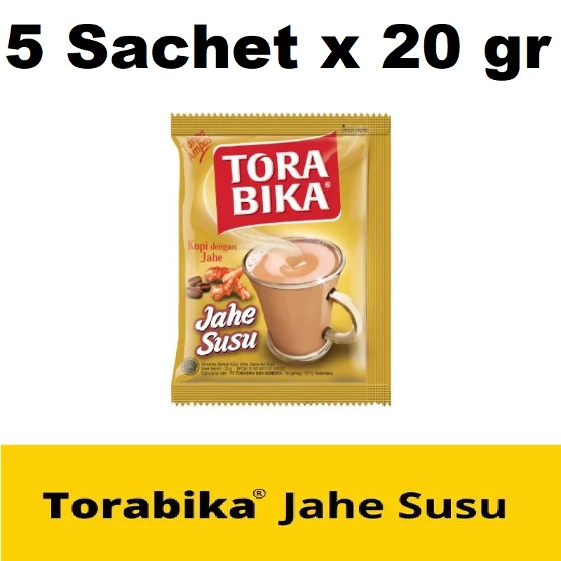 

Torabika Jahe Susu isi 5 Sachet x 20 gr - Tora Bika Kopi Dengan Jahe Susu