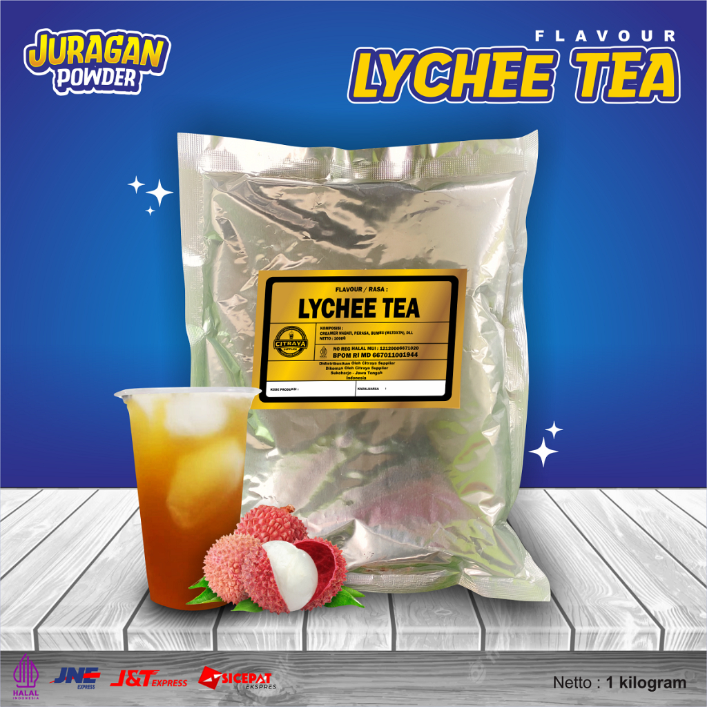 

BUBUK MINUMAN RASA TEH LECI LYCHEE TEA / SERBUK MINUMAN RASA TEH LECI LYCHEE TEA / BUBUK INSTAN LYCHEE TEA / SERBUK INSTAN LYCHEE TEA / BUBUK MINUMAN KEKINIAN RASA LYCHEE TEA / BUBUK RASA LYCHEE TEA