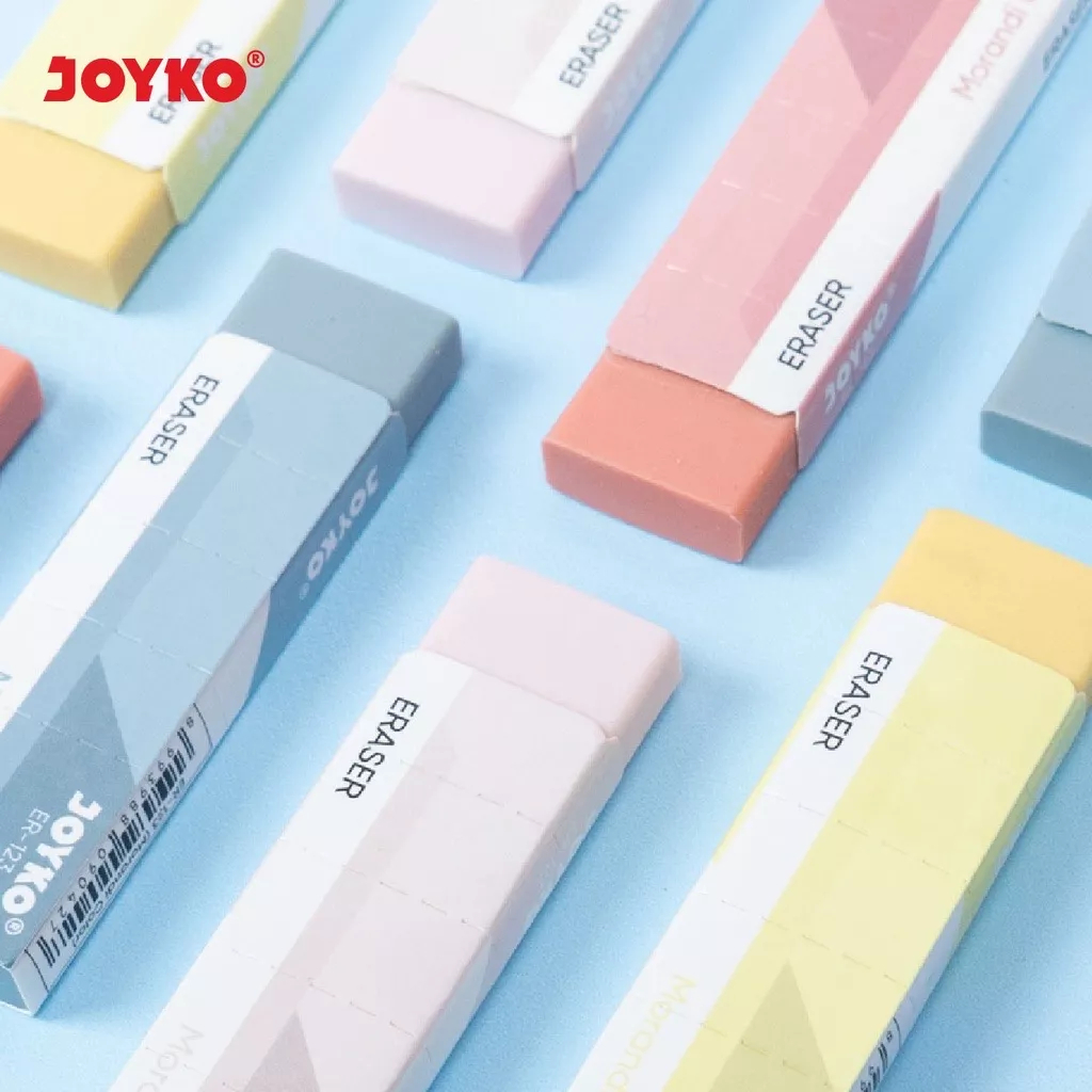 

Penghapus Joyko Morandi Color ER-123 Kecil Eraser Penghapus Karet Hapusan Stip Setip Warna Pastel color Dust free