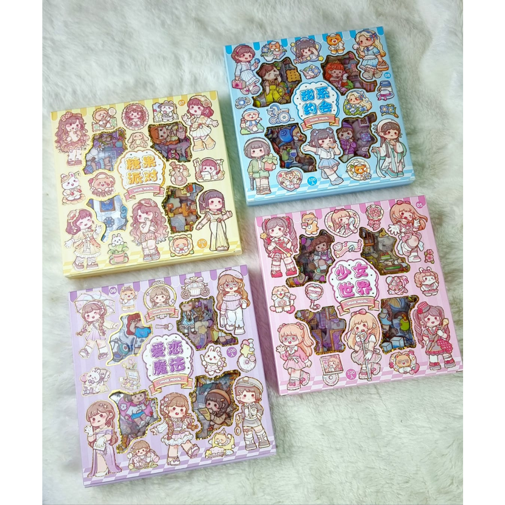 

Sticker MASU MOCHI 2D 1 Box isi 100 Lembar Motif Kartun Korea Lucu Anti Air Dekorasi Handbook Scrapbook DIY