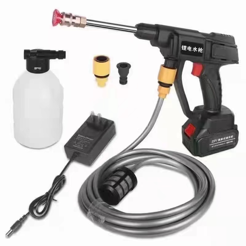 WATER JET SPRAY GUN ALAT CUCI MOTOR MOBIL STEAM KEKUATAN TINGGI PAKAI BATERAI PORTABLE