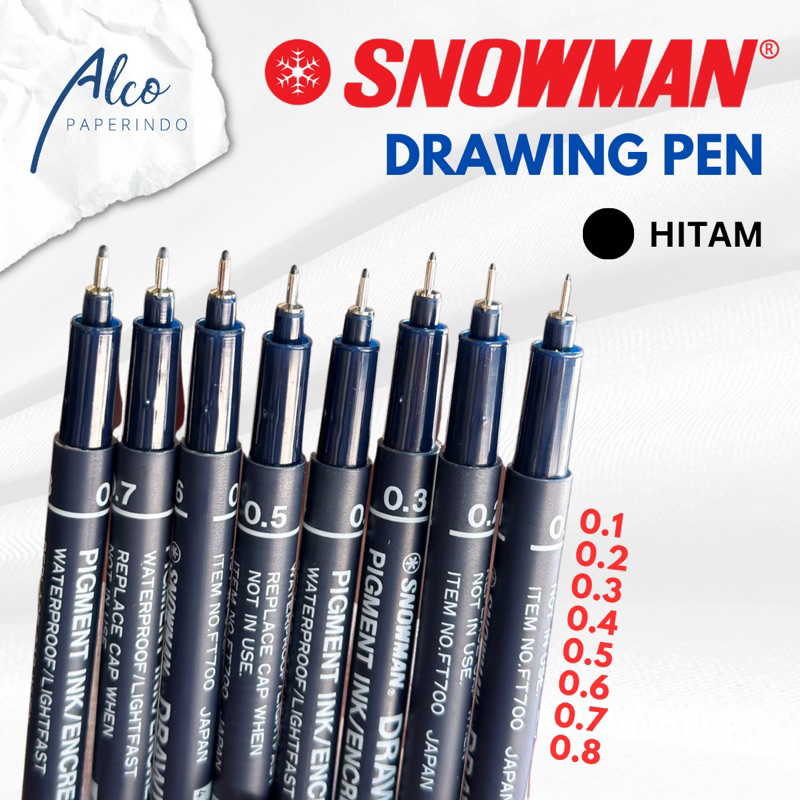 

Drawing Pen Snowman Hitam 0,1 - 0,8